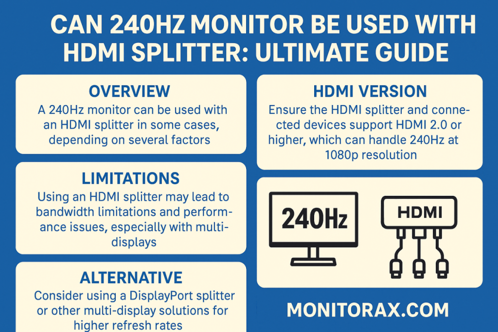 Can 240Hz Monitor Be Used With HDMI Splitter: Ultimate Guide
