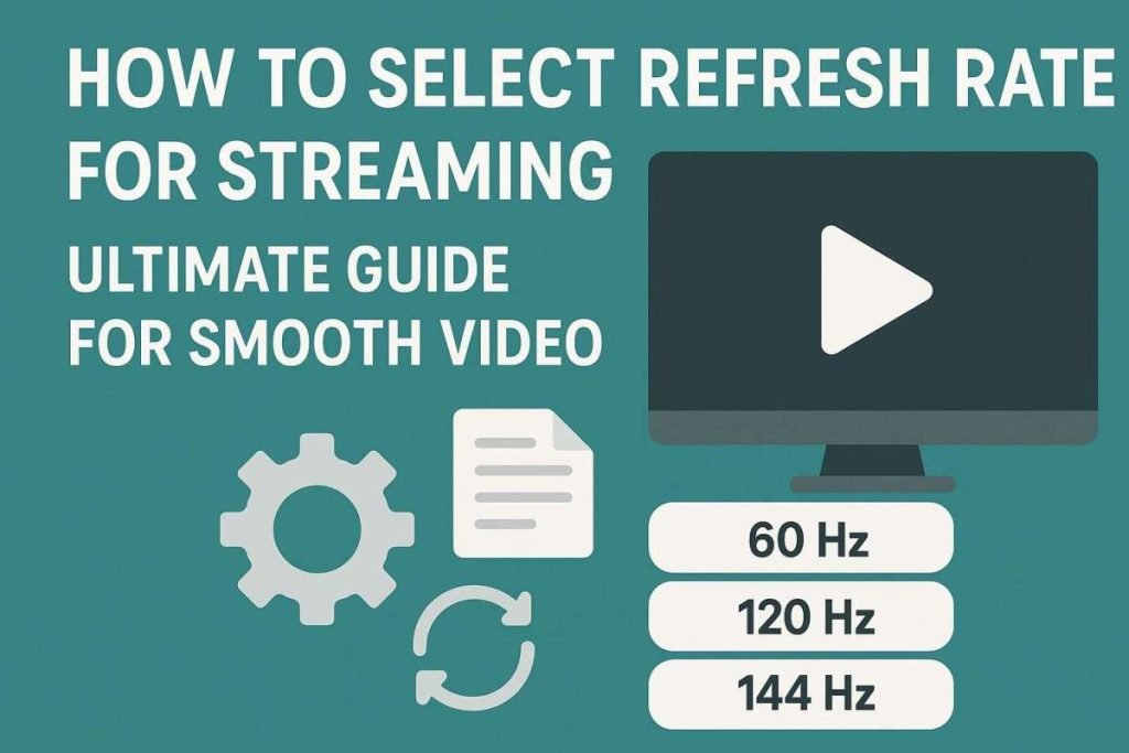 How to Select Refresh Rate for Streaming