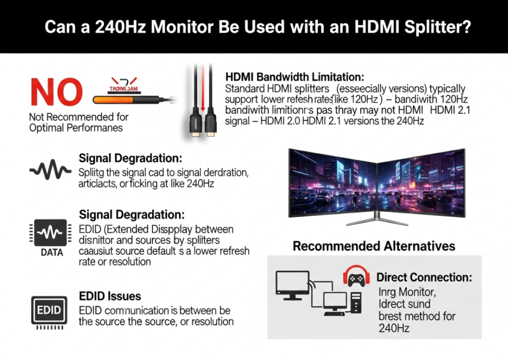 Can 240Hz Monitor Be Used With HDMI Splitter: Ultimate Guide
