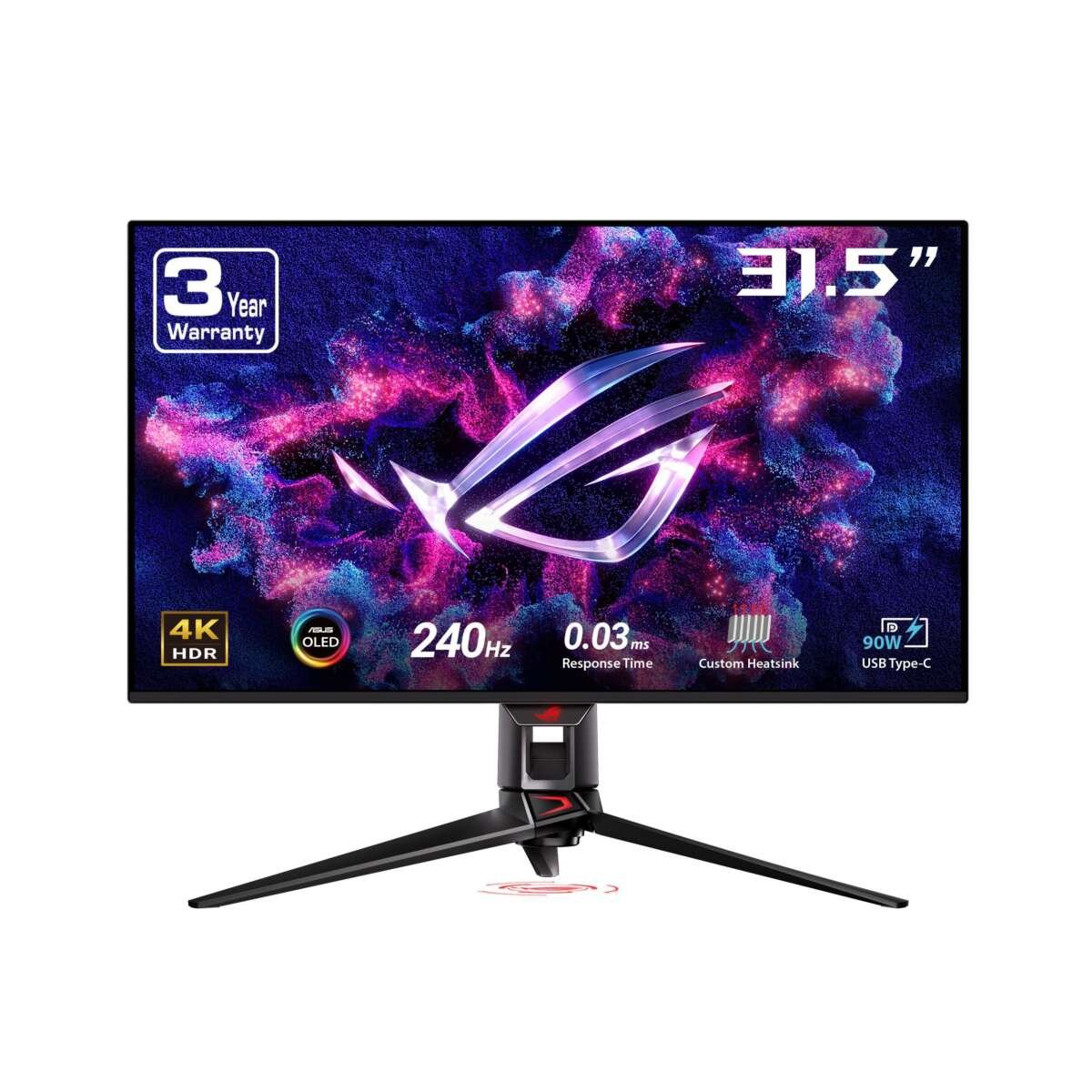 ASUS ROG Swift 32” 4K OLED Gaming Monitor - UHD , QD-OLED, 240Hz, 0.03ms, G-SYN