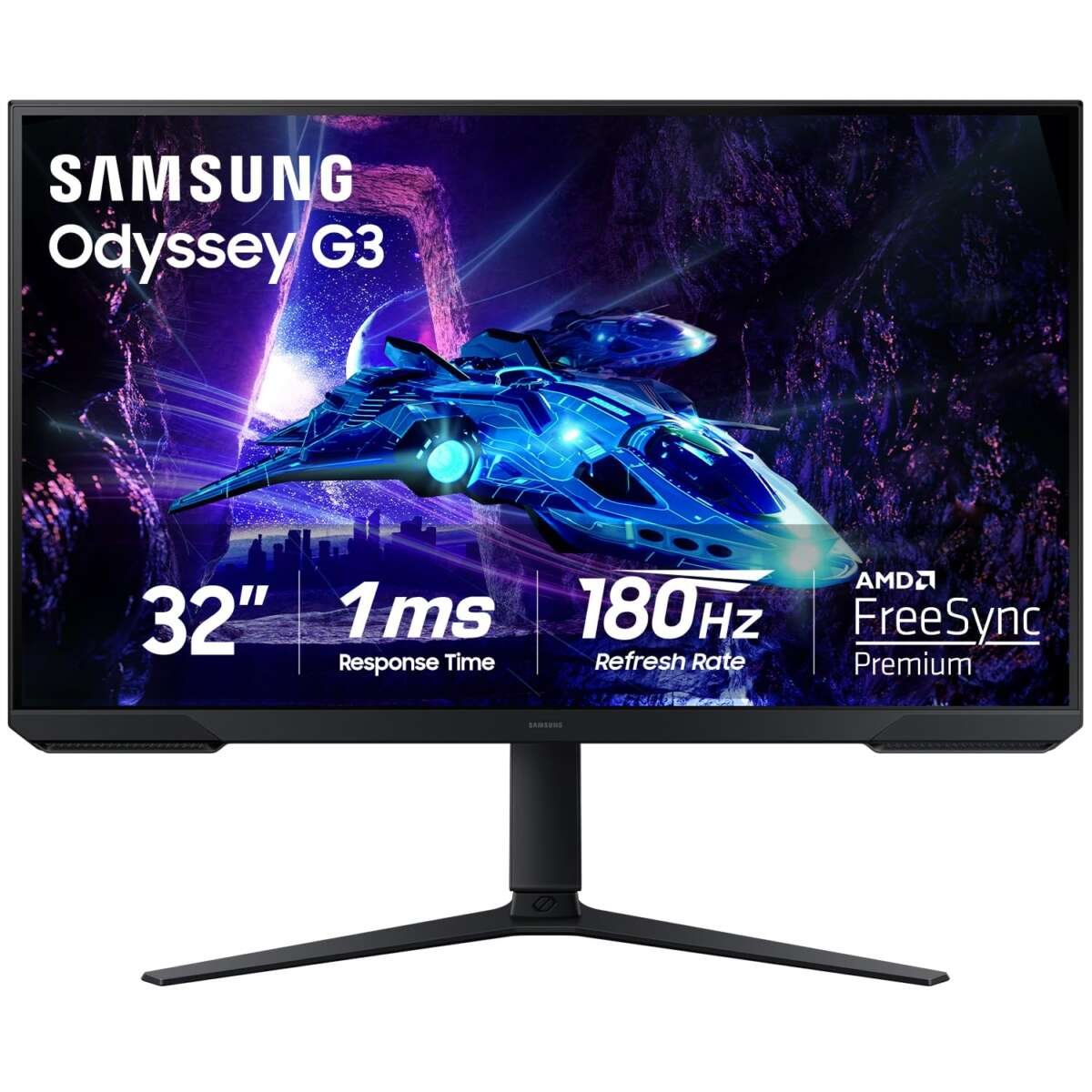 Samsung 32-Inch Odyssey G3 Series FHD Gaming Monitor, 1ms, 180Hz, AMD FreeSync,