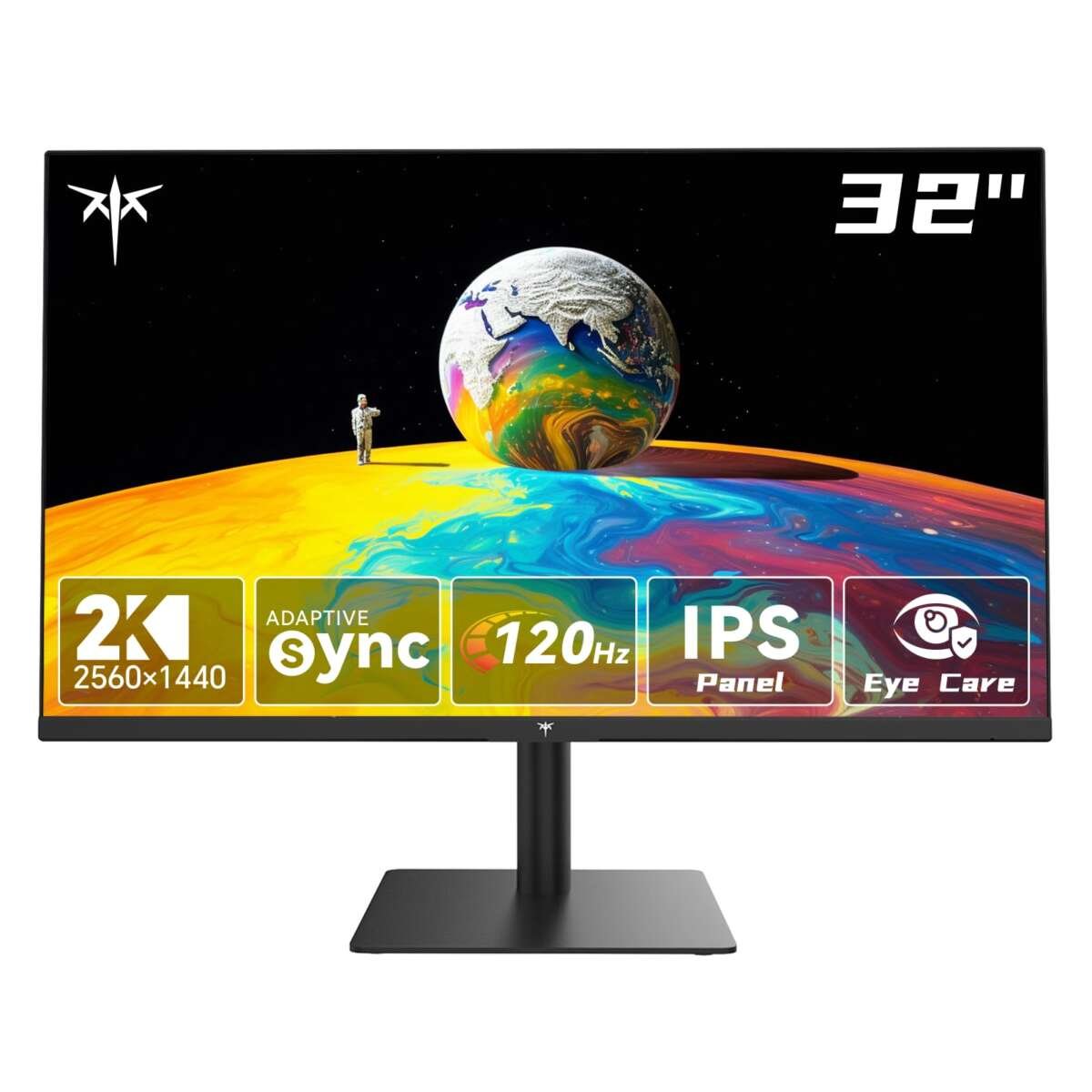 KTC 32 Inch 2K Monitor 120Hz, 1440P IPS Computer Monitor, Frameless QHD PC Monit