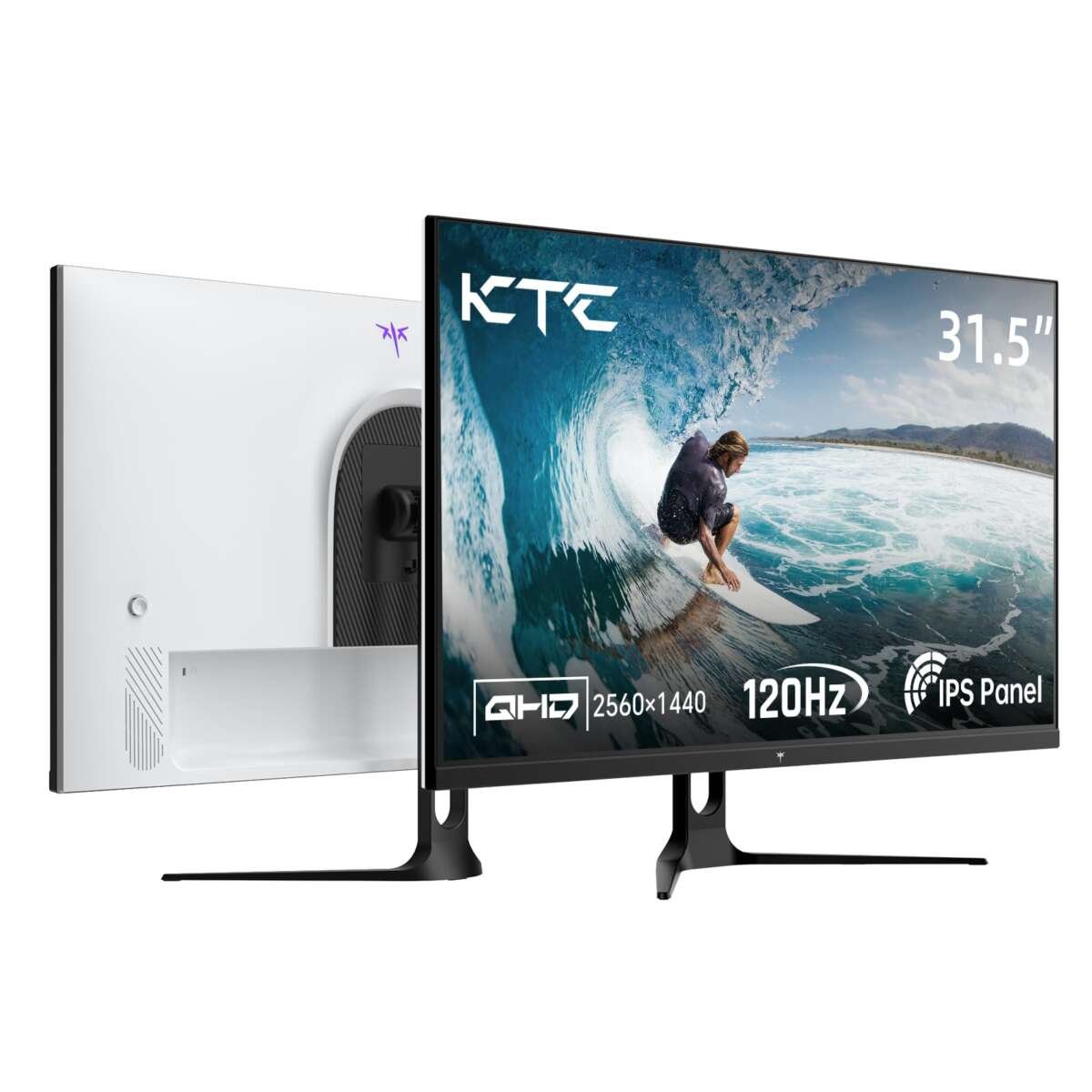 KTC 32 Inch Computer Monitor 2K - 1440P IPS Monitor 120Hz, Adaptive Sync, 109% s