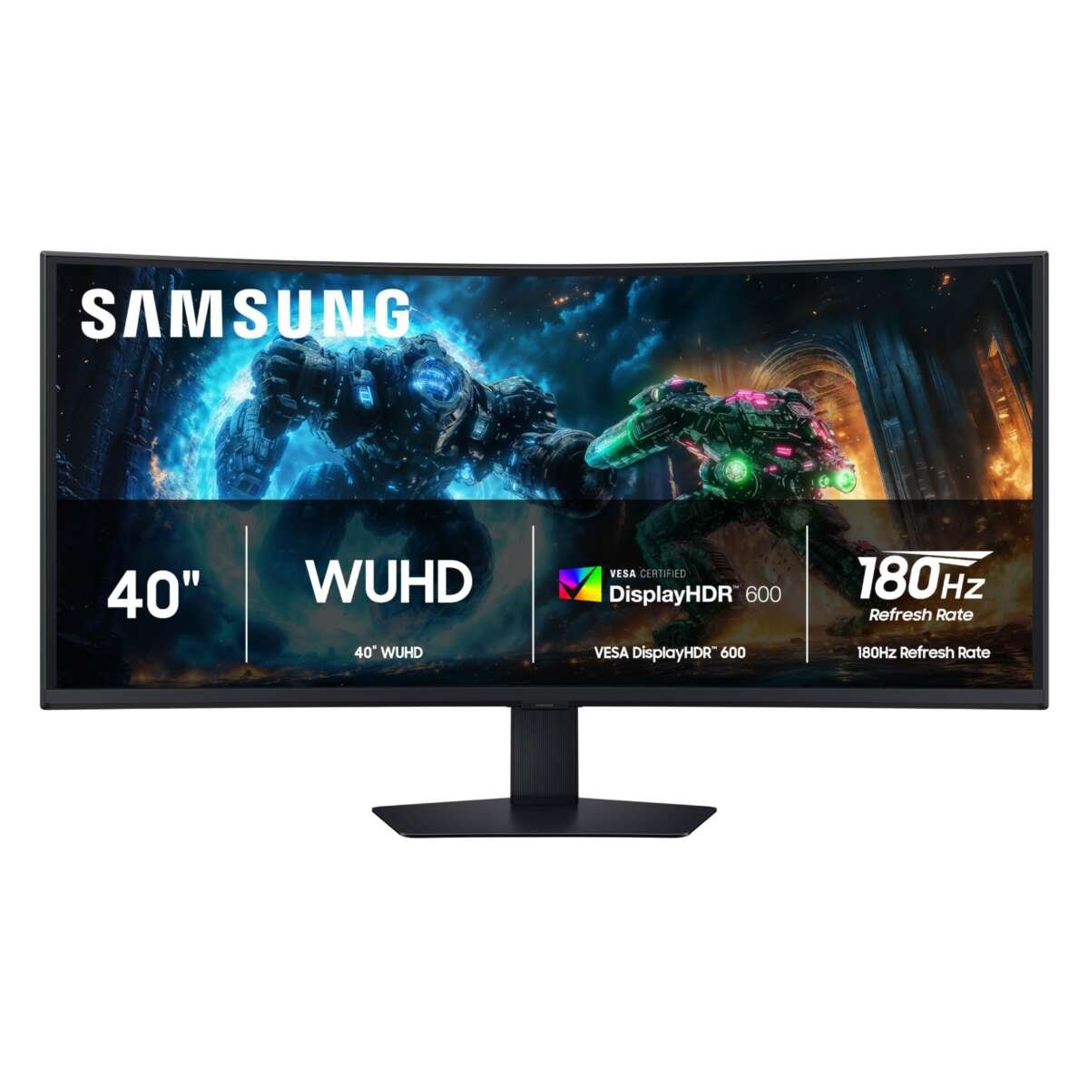 Samsung 40” Odyssey G7  WUHD Resolution, 180Hz, Curved Gaming Monitor, 1ms Respo