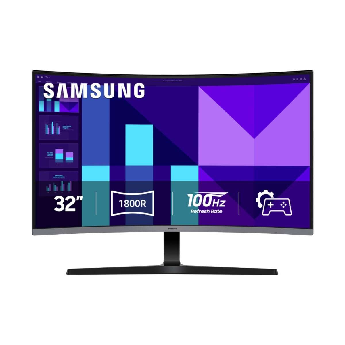 Samsung 32-inch S3  FHD 100Hz Curved Monitor, Game Mode, Eye Saver Mode, Multipl