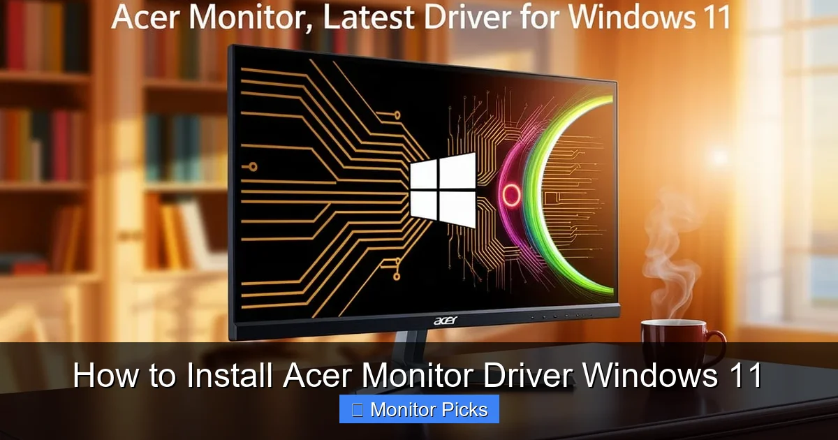 How to Install Acer Monitor Driver Windows 11