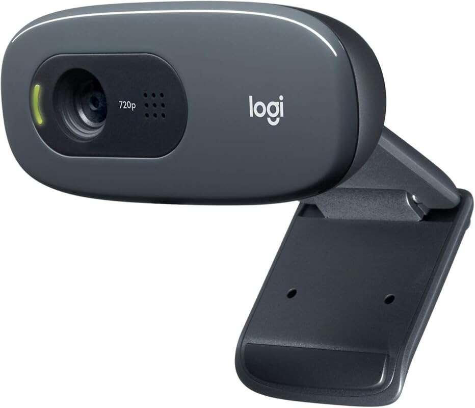 Logitech C270 HD 720p Webcam for Desktop and Laptop Video Calls and Re