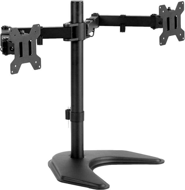 VIVO STAND-V002F Dual Monitor Desk Stand: Adjustable for 2 Screens up