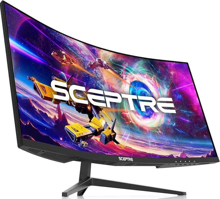 Sceptre 30-inch 21:9 Ultra Wide Curved Gaming Monitor up to 200Hz with
