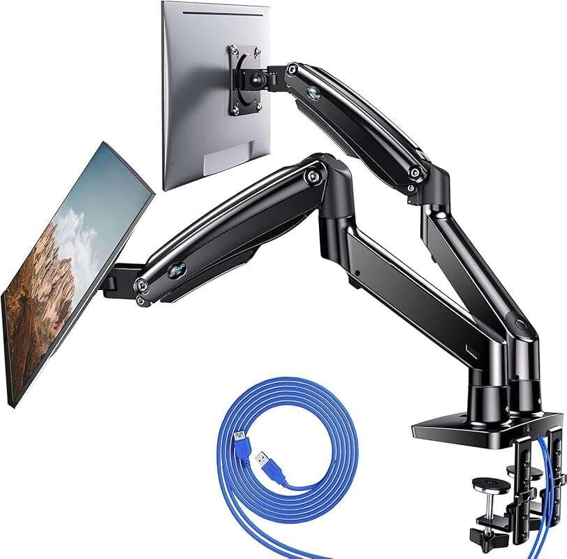 HUANUO Dual Monitor Stand HNDS7: Premium Mount for 13-40