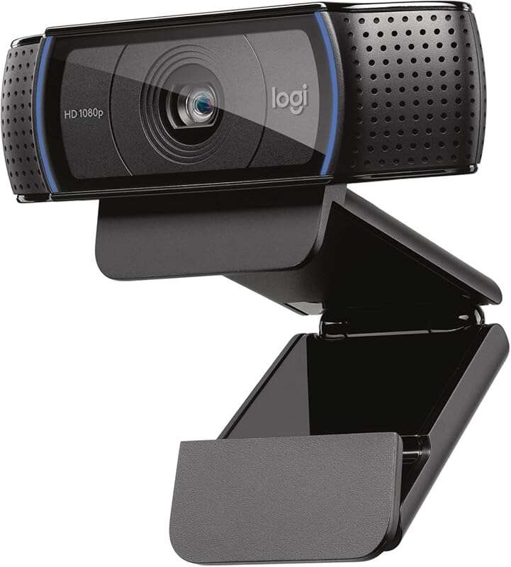 Logitech C920x HD Pro Webcam: Full HD 1080p, Clear Audio, Light Correc