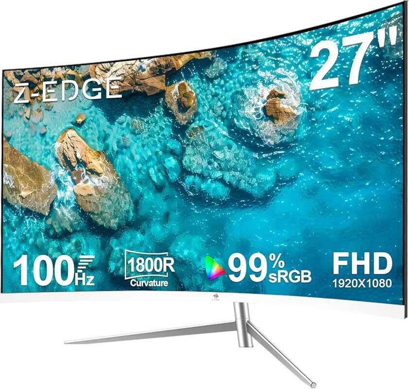 Z-Edge 27-Inch Curved Full HD 100Hz Gaming Monitor with Eye-Care Techn