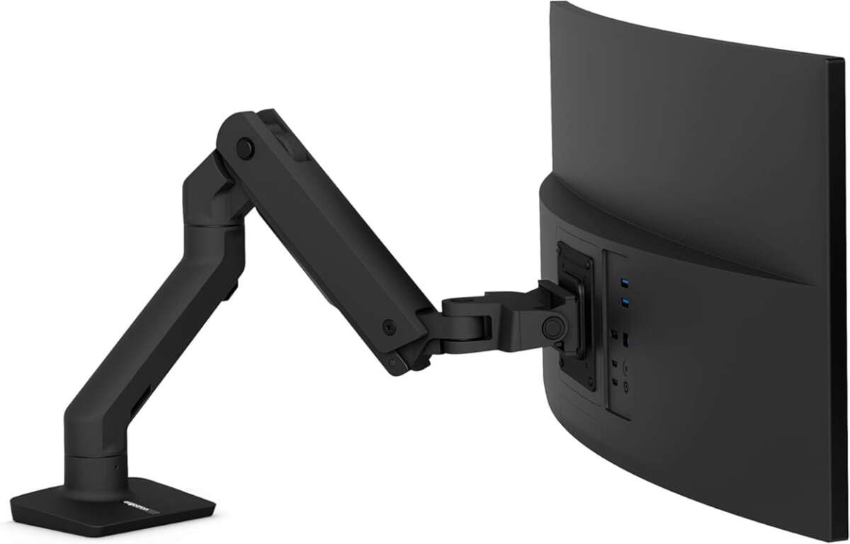 Ergotron HX Premium Heavy Duty Monitor Arm: VESA Desk Mount for Ultraw