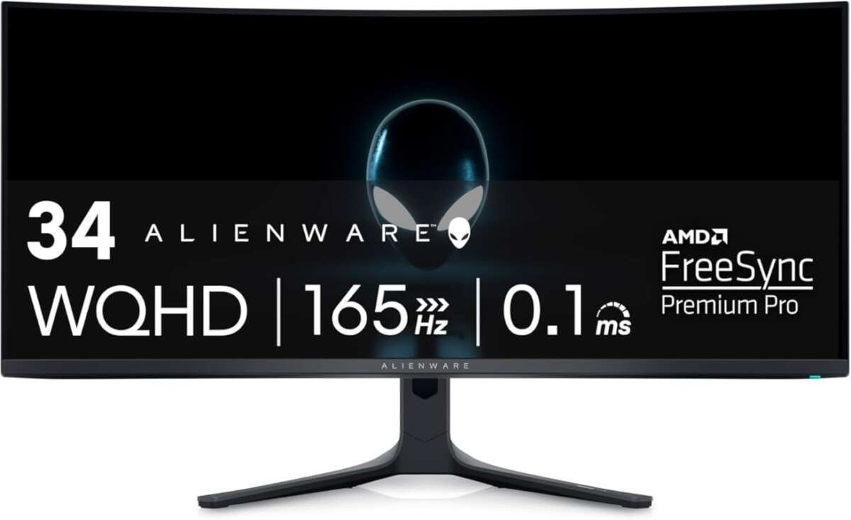 Alienware AW3423DWF 34-inch Curved QD-OLED 165Hz Gaming Monitor with V