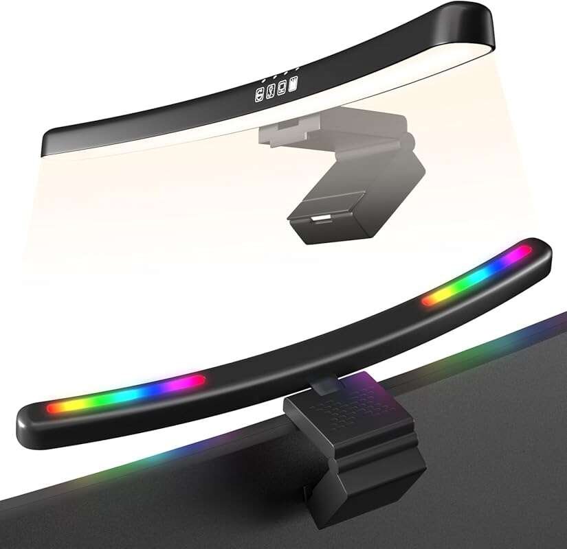 Curved Monitor Light Bar: RGB Backlight, Eye Care Lamp with Touch Cont