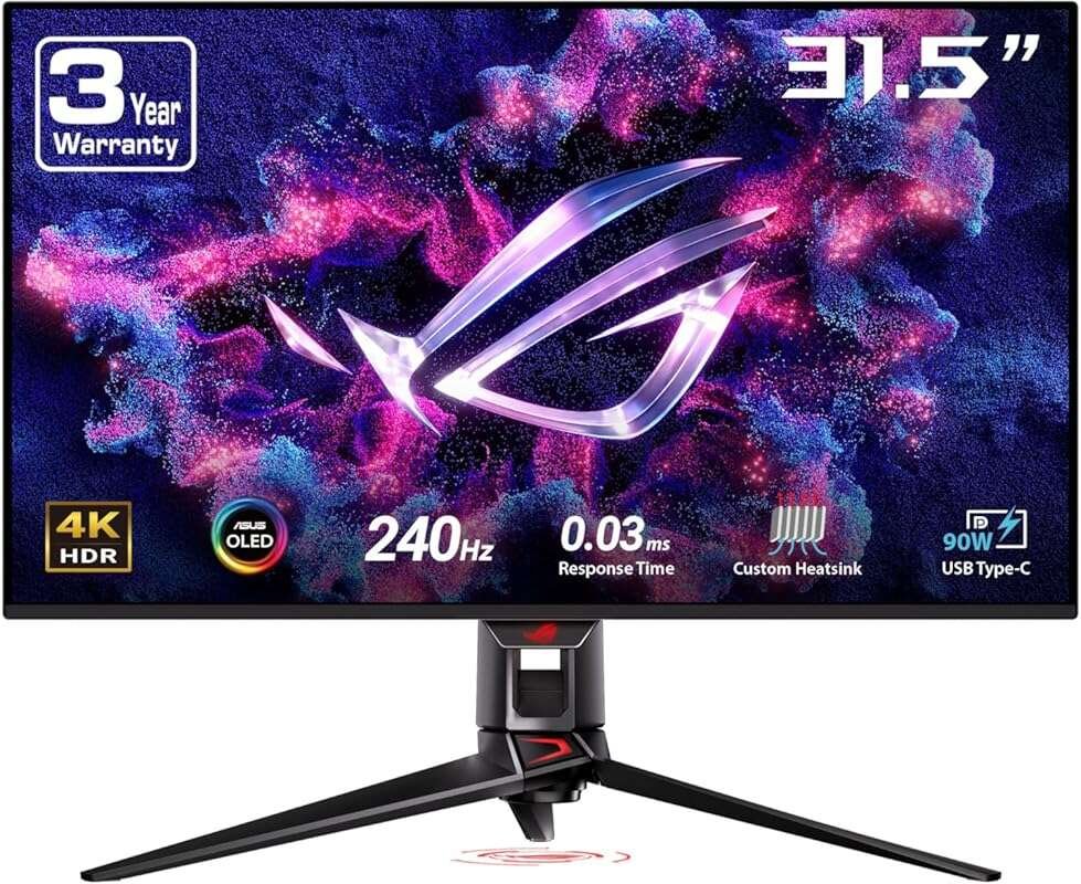 ASUS ROG Swift PG32UCDM 32” 4K QD-OLED Gaming Monitor with 240Hz, 0.03