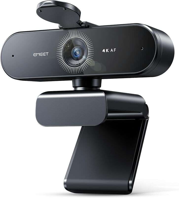 EMEET NOVA 4K Webcam: Ultra HD, PDAF Autofocus, Dual Mics, Auto Light