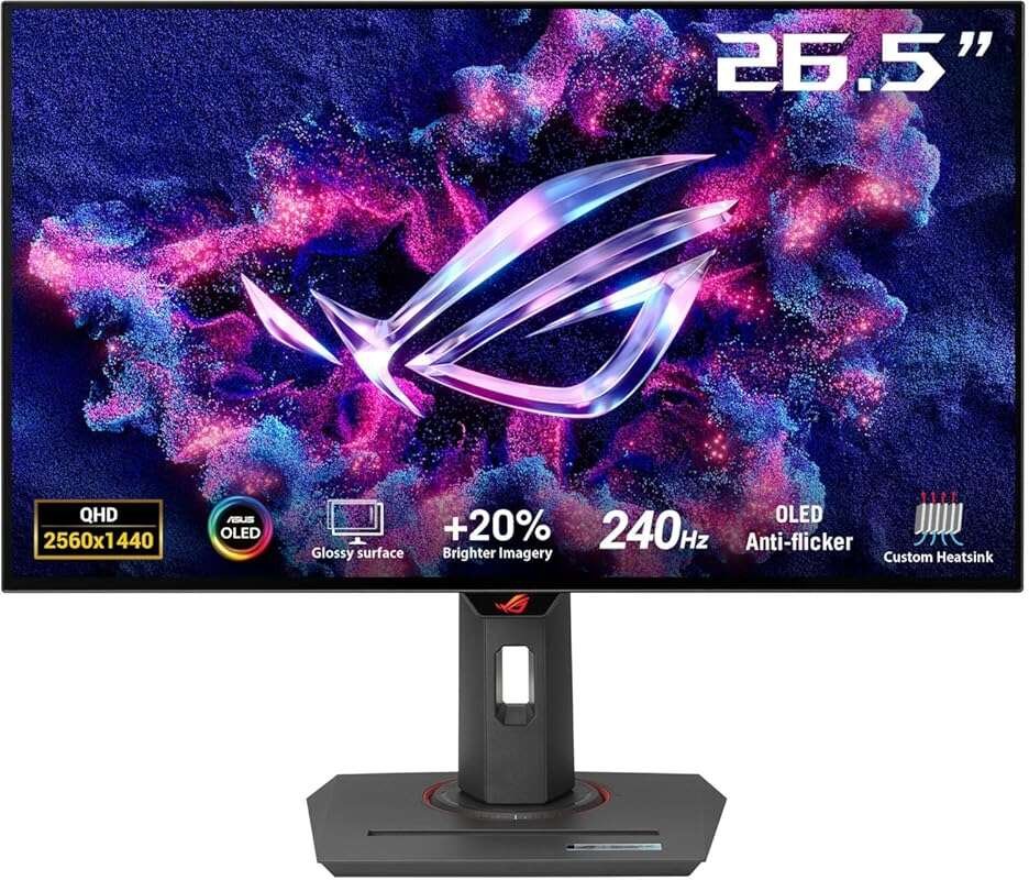 ASUS ROG Strix 27” 1440P OLED Gaming Monitor: 240Hz, 0.03ms, Glossy OL