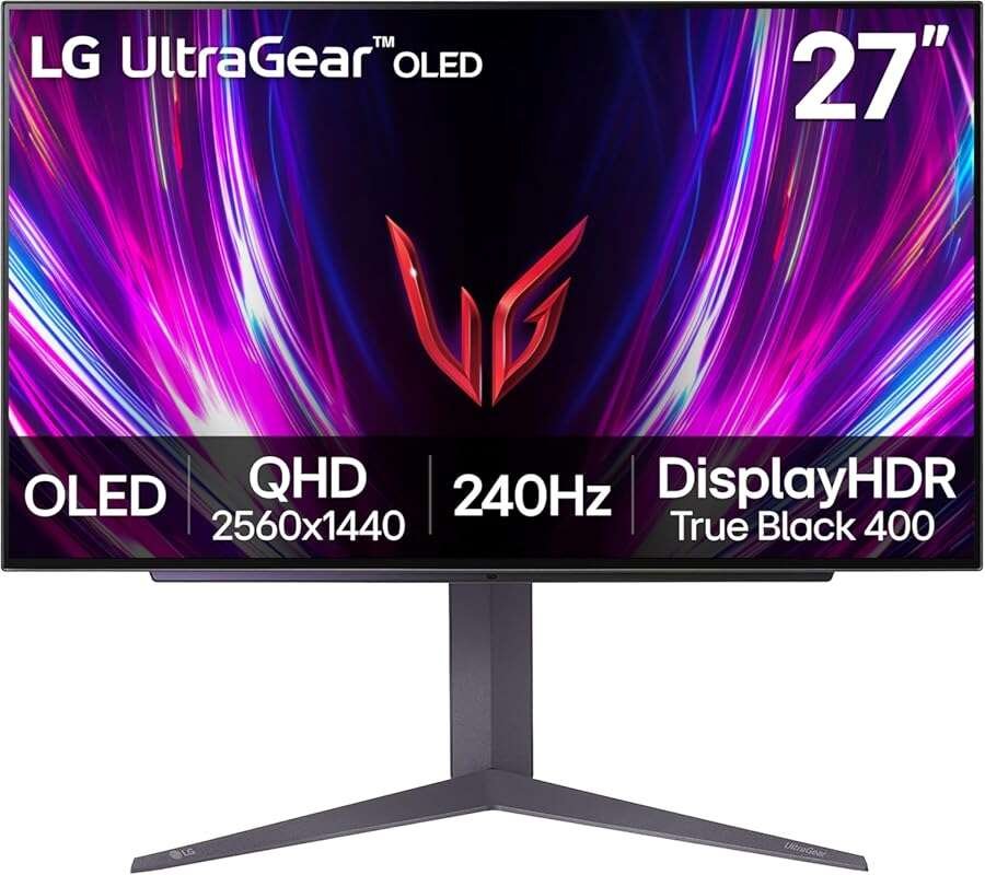 LG 27GS93QE 27-inch QHD OLED 240Hz Ultragear Gaming Monitor with HDR T
