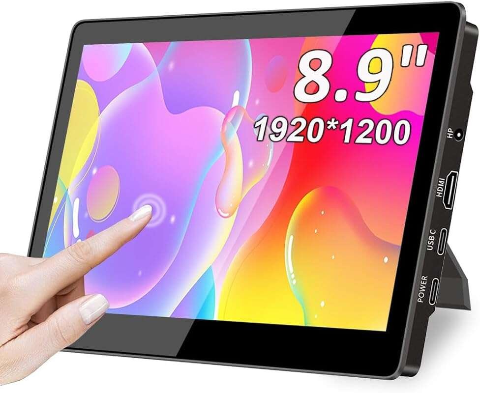 8.9-Inch Portable Touchscreen Monitor 1920x1200 for Laptops, Raspberry