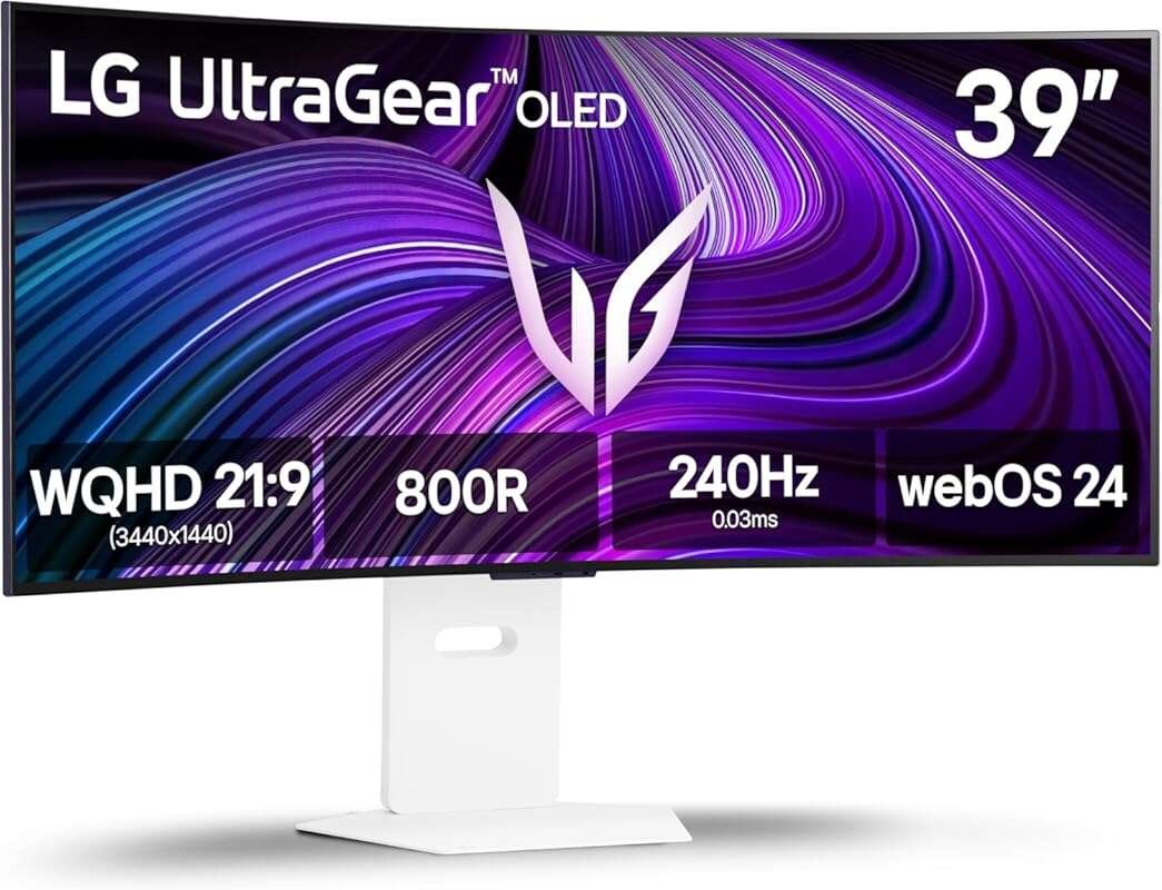 LG 39-inch Ultragear WQHD OLED Curved Gaming Monitor: 240Hz, 1ms, G-Sy