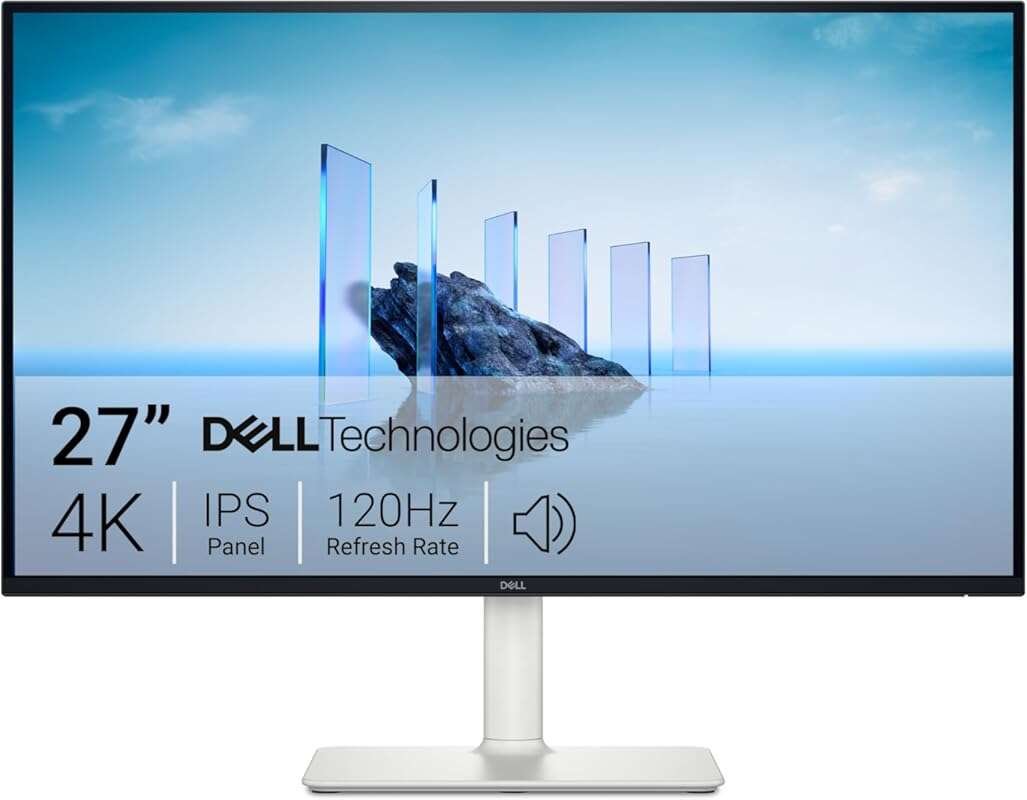 Dell 27 Plus 4K Monitor S2725QS: Enjoy crisp 27-inch 120Hz 4K IPS visuals with FreeSync and speakers.
