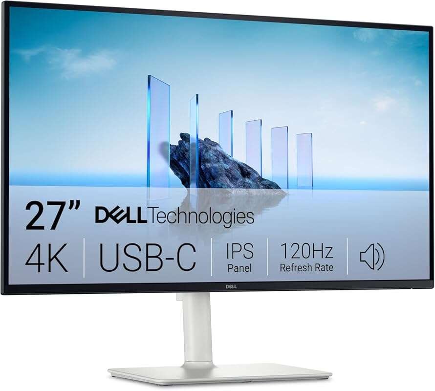 Dell S2725QC 27-inch 4K USB-C Monitor with 120Hz, FreeSync, and Speake