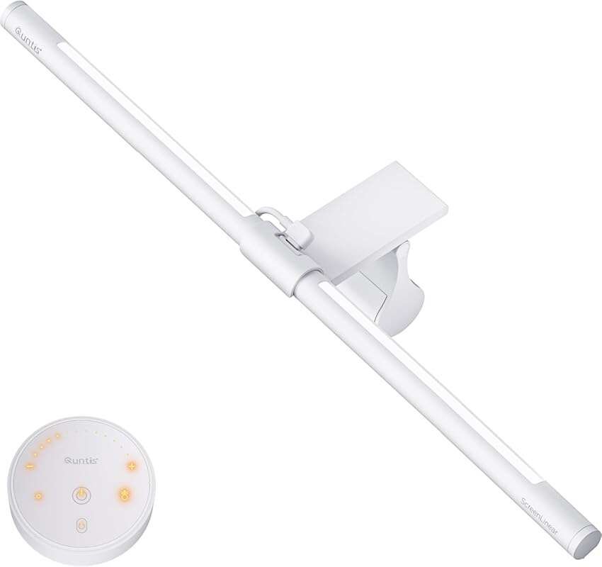 Quntis Monitor Light Bar with Remote: Eye-Care, Space-Saving Dimmable