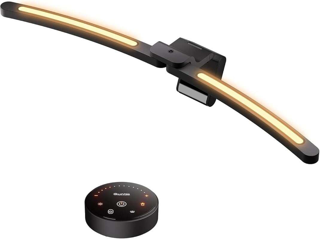 Quntis 1000R Curved Monitor Light Bar with Dual Rotating LEDs and Remo