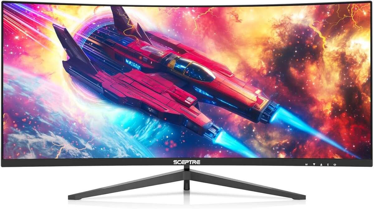 Sceptre 30-inch Curved Gaming Monitor: 200+Hz, FreeSync, Built-in Spea
