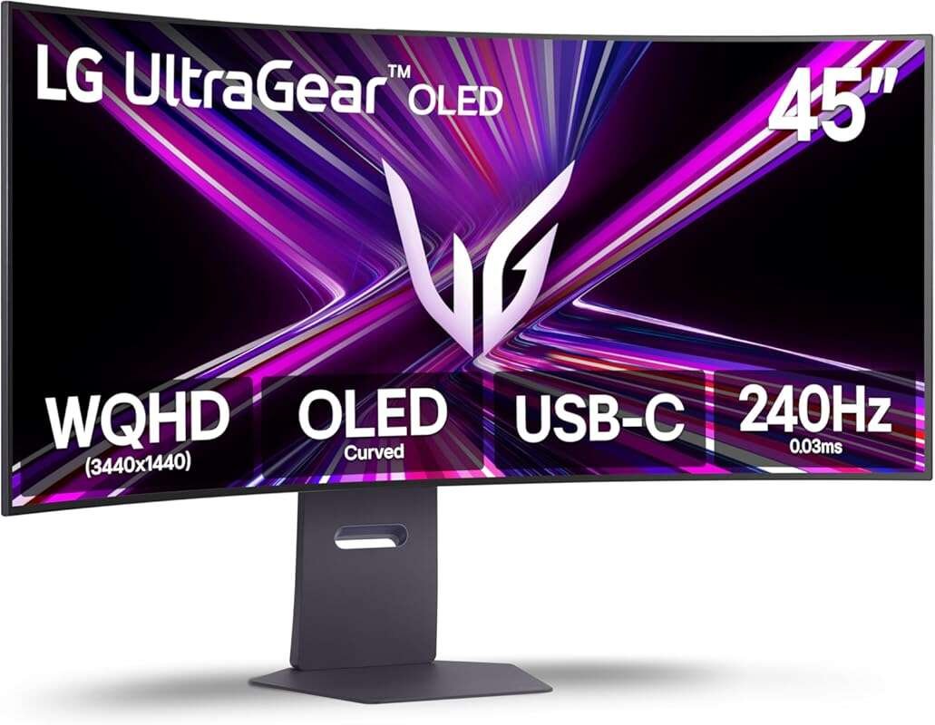 LG 45-Inch Ultragear WQHD OLED Curved Gaming Monitor: 240Hz, 0.03ms, G