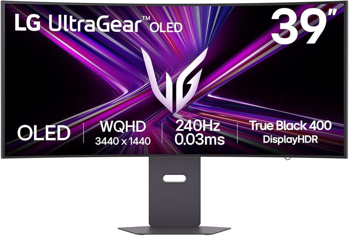 LG Ultragear 39” OLED Curved 240Hz Gaming Monitor: WQHD, 0.03ms, G-SYN