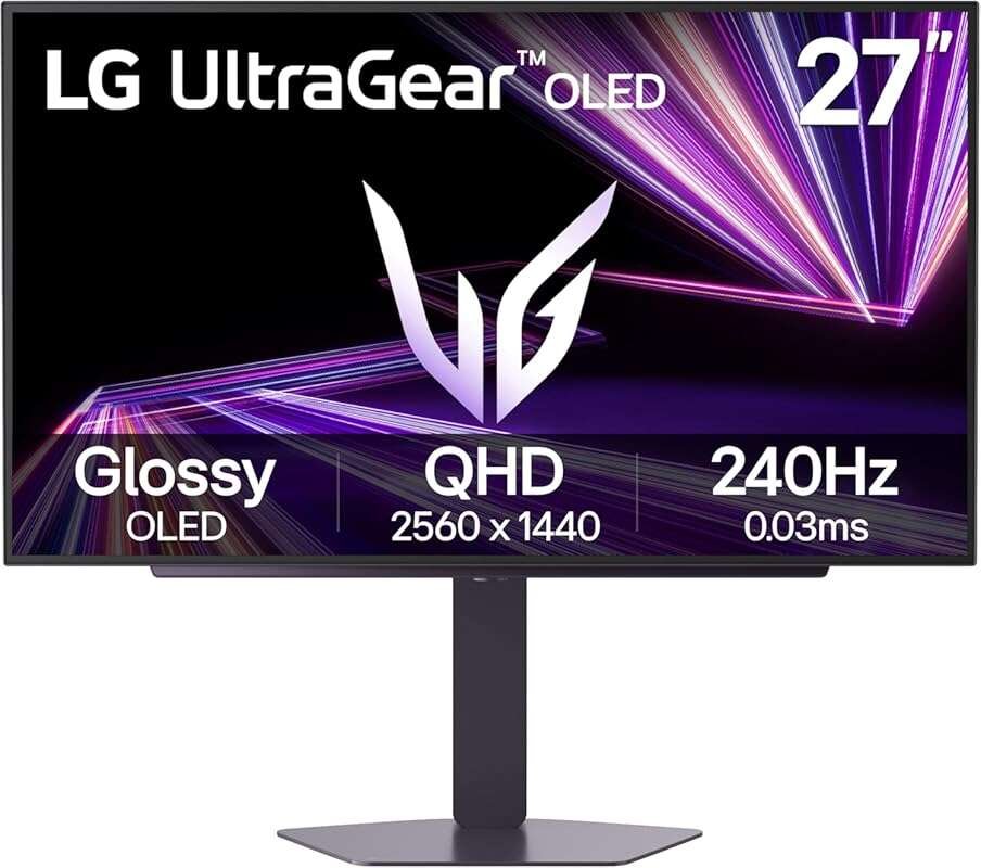LG 27GQ704A-B 27-inch QHD OLED 240Hz Gaming Monitor with G-Sync & Free