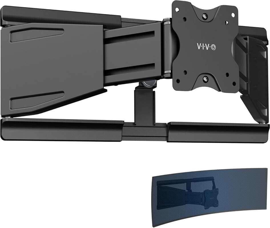 VIVO Telescoping Low Profile Wall Mount for 49 Inch Ultrawide Monitors