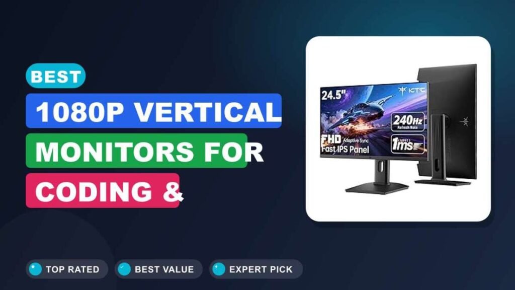 Best 1080p Vertical Monitors for Coding & Browsing