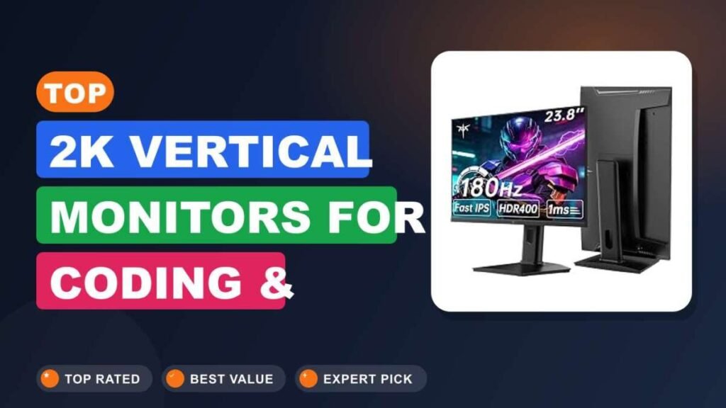 Top 2K Vertical Monitors for Coding & Productivity